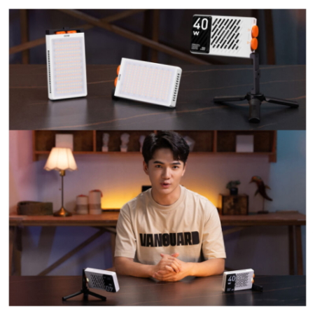 Zhiyun FIVERAY M40 Kit - kieszonkowy panel, lampa LED z dyfuzorem - przykład użycia